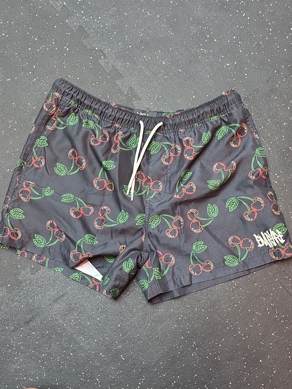 Empyre Black Cherry-Print Men’s Swim Shorts